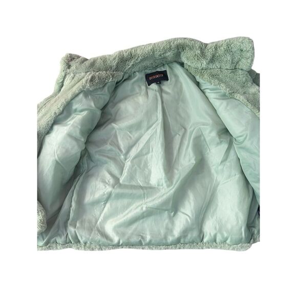 Women's Green Ambian Outerwear Faux Fur Zip-Up Jacket Size M Mid-Length Casual - Picture 7 of 12